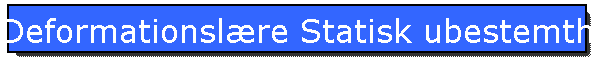 Deformationslre Statisk ubestemthed Nedbjning